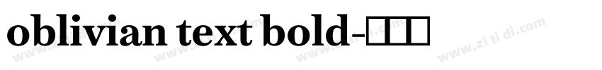 oblivian text bold字体转换
